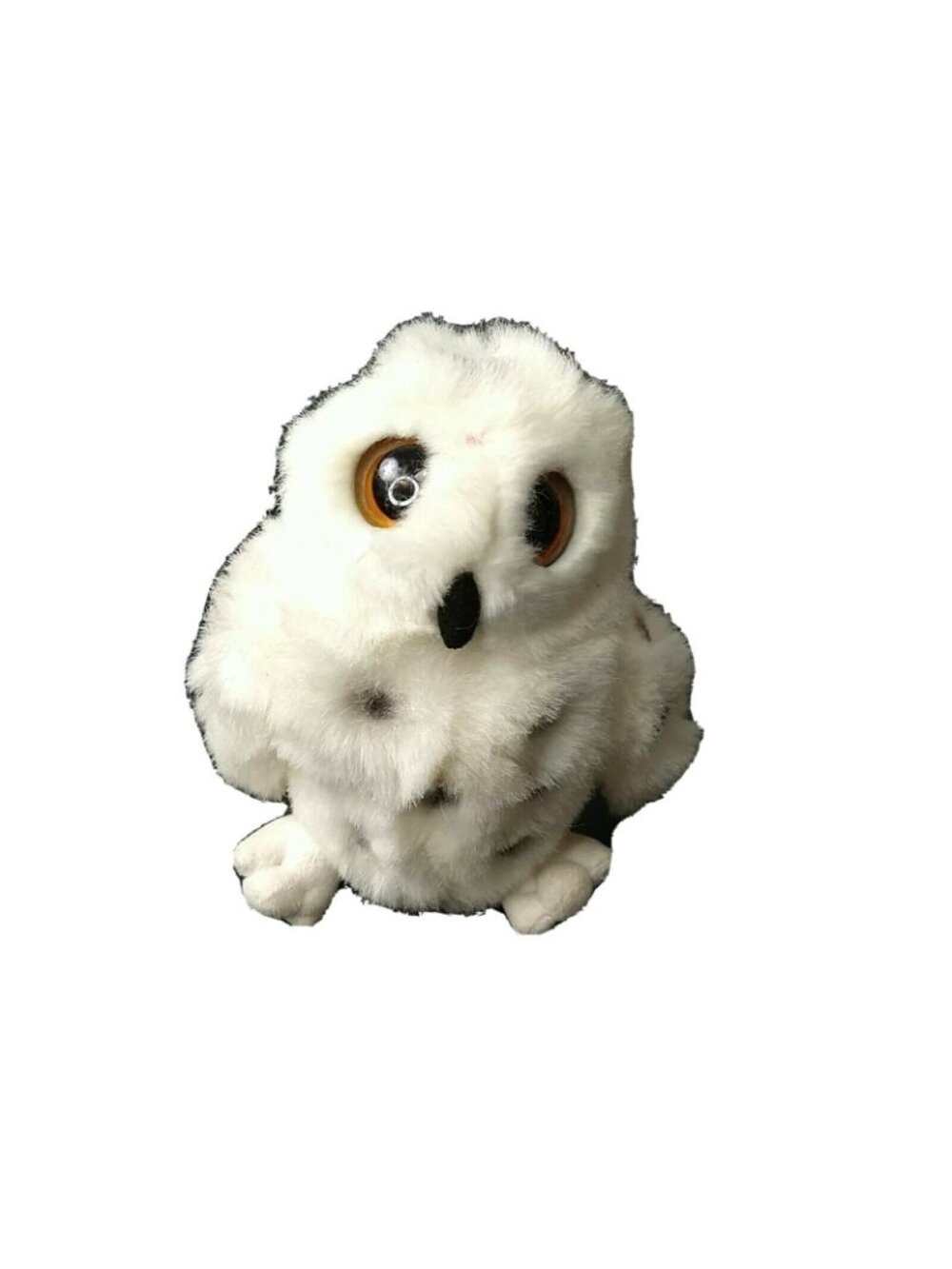 White Black Snowy Owl Plush Stuffed Animal Toy Realistic 7 inch Unbranded - Picture 2 of 6